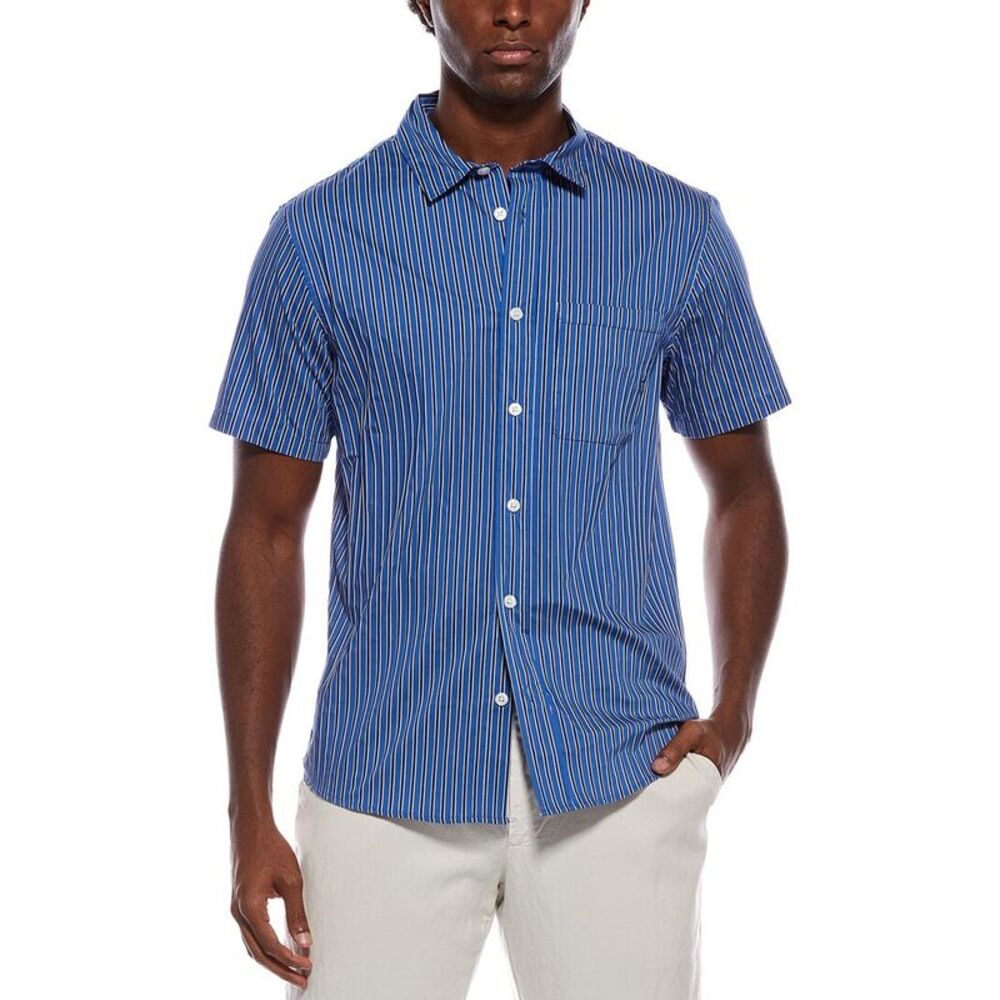Slate & Stone Mens Relaxed Stripe Shirt, Blue